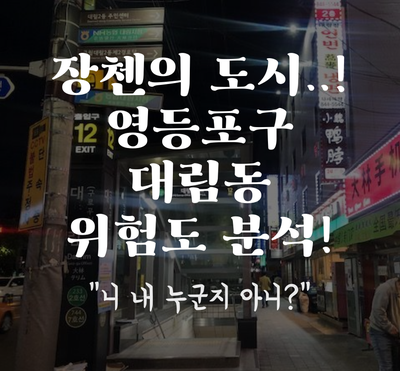  [위험분석3]영등포구 대림동 위험도분석!!(ㅎㄷㄷ주의)