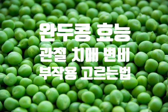  관절 치매 변비 예방 완두콩 효능 (ft. 부작용 고르는 법 손질 방법 보관법)