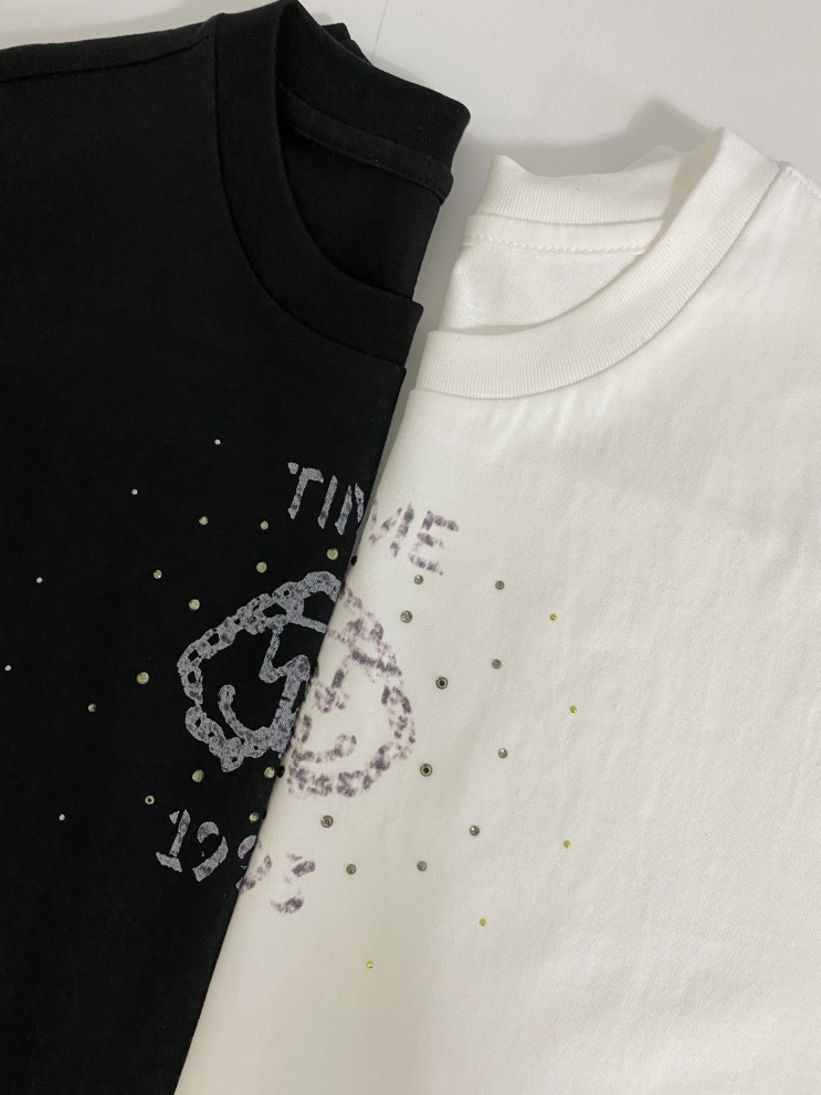 [TI**] 스트랩 티셔츠 - white/black