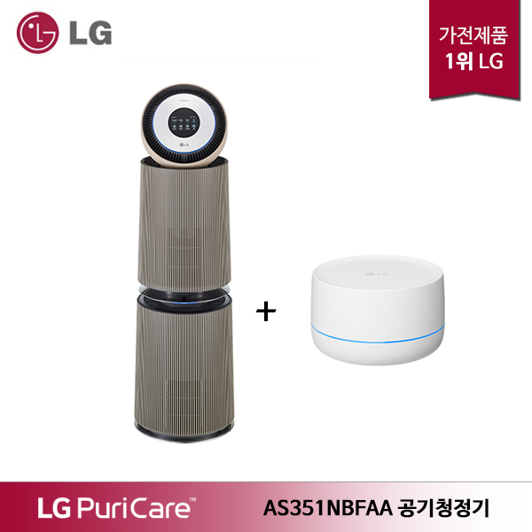 최근 많이 팔린 LG전자 LG 퓨리케어 360 공기청정기 알파 AS351NBFA + 인공지능센서, 없음 추천합니다