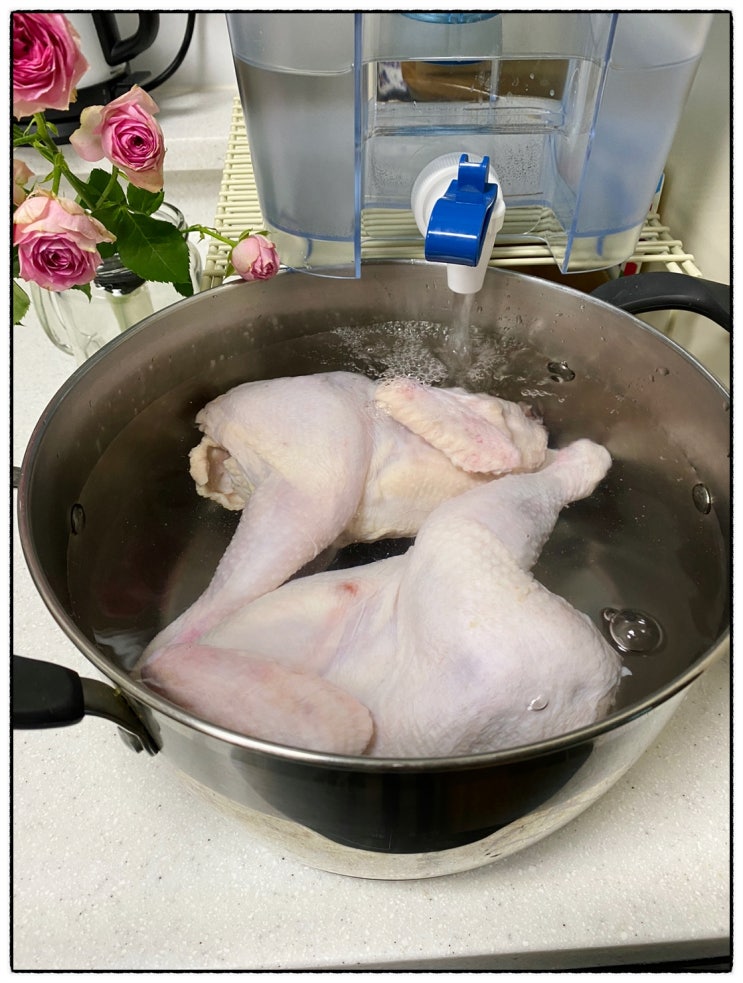  아이들과 건강한 치킨, 영계백숙