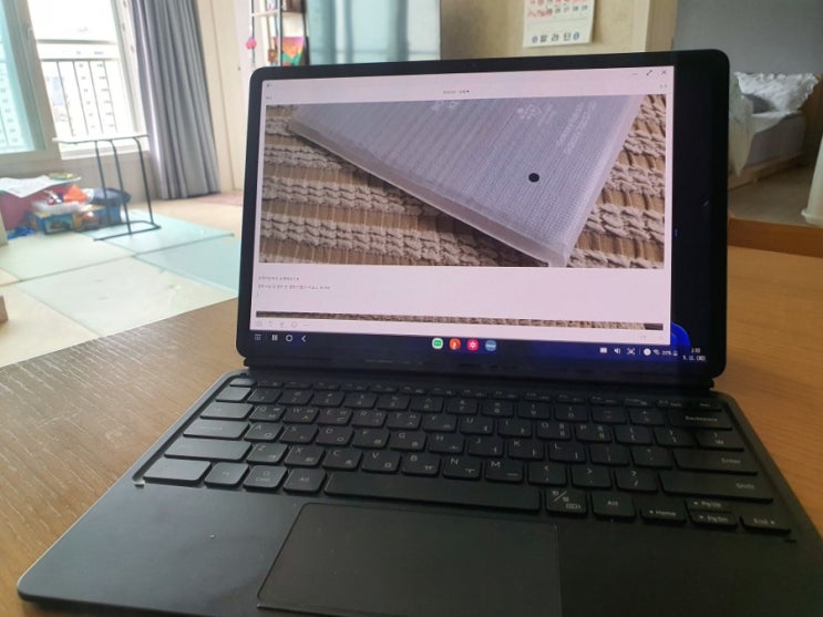  갤럭시 탭S7+(플러스) 액세서리 / 01. 삼성 정품 키보드 북커버 / 쿠팡로켓배송 내돈내산