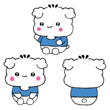  귀여운 강아지 캐릭터 구름이.