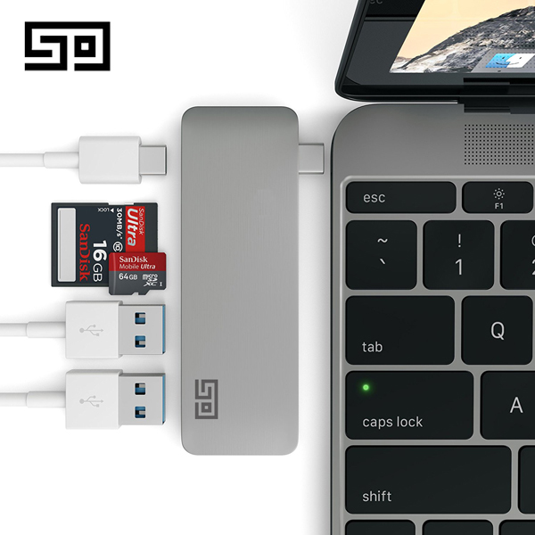 인기있는 쏘 USB C 타입 멀티 허브 카드리더기 맥북 프로 USB허브, C2 (스페이스그레이) 추천해요