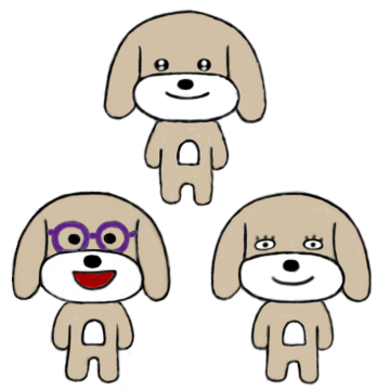  강아지 캐릭터 동동이.