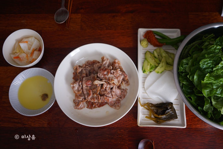  맛있는 대패목살은 채소 같아요