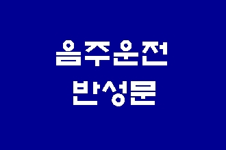  반성문 대필 음주운전 사례