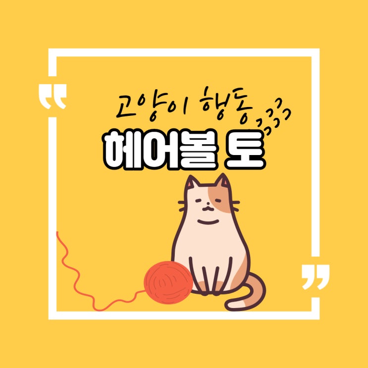  고양이 헤어볼 토, 위험할 수 있어요!
