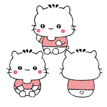  고양이 캐릭터 꼬미.
