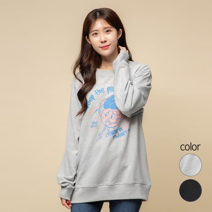 후기가 정말 좋은 캐럿 남녀공용 릴렉스핏 그래픽 맨투맨 티셔츠 SK02AA ··· 후기가 정말 좋은 캐럿 남녀공용 릴렉스핏 그래픽 맨투맨 티셔츠 SK02AA ···
