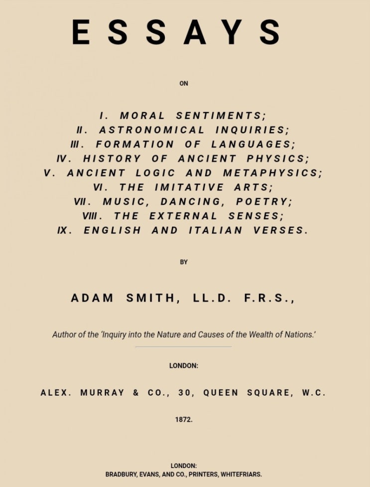  The Essays of Adam Smith (eBook)