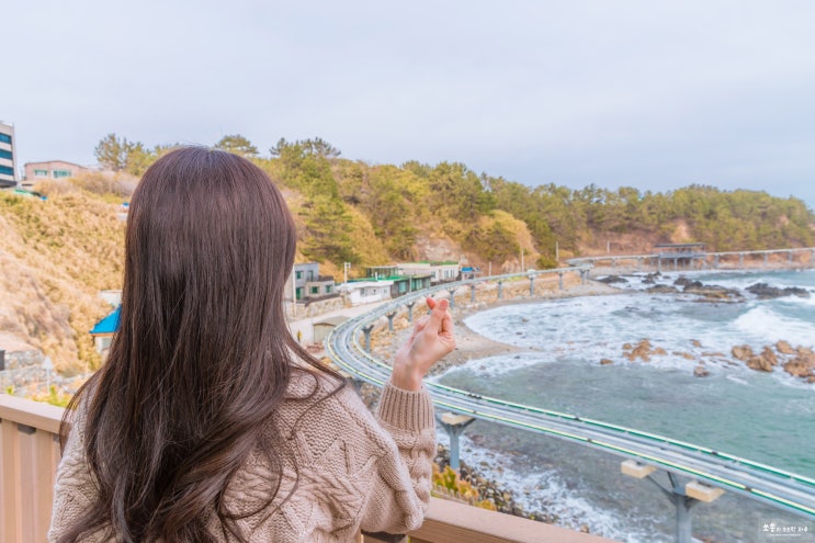  울진 가볼만한곳 하트해변과 죽변해안스카이레일 현 상황