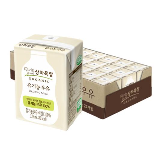 가성비갑 상하목장 유기농 멸균 우유 125ml 24팩, 단품, 단품 추천해요