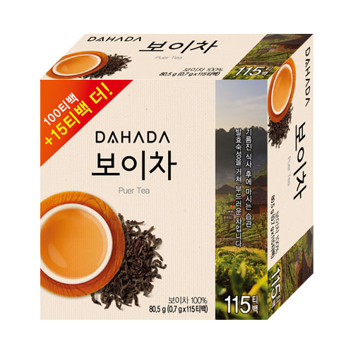 잘팔리는 다하다 보이차 티백, 0.7g, 115개 좋아요 잘팔리는 다하다 보이차 티백, 0.7g, 115개 좋아요