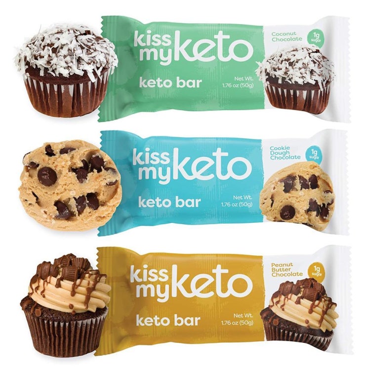 인기 많은 [수입 영양바] Kiss My Keto Bars — Keto Protein Bars Low Carb Low Sugar + MCT Oil | Variety 36 Pack