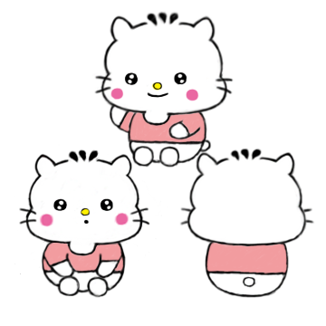  귀여운 캐릭터 고양이 꼬미.