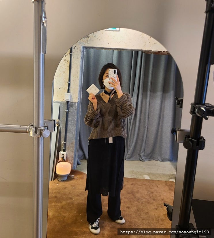  자라 데일리룩/플리츠 나시 원피스, 니트 레이어드 코디