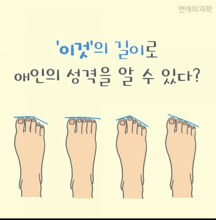  이것의 길이로 애인의 성격을 알 수 있다?