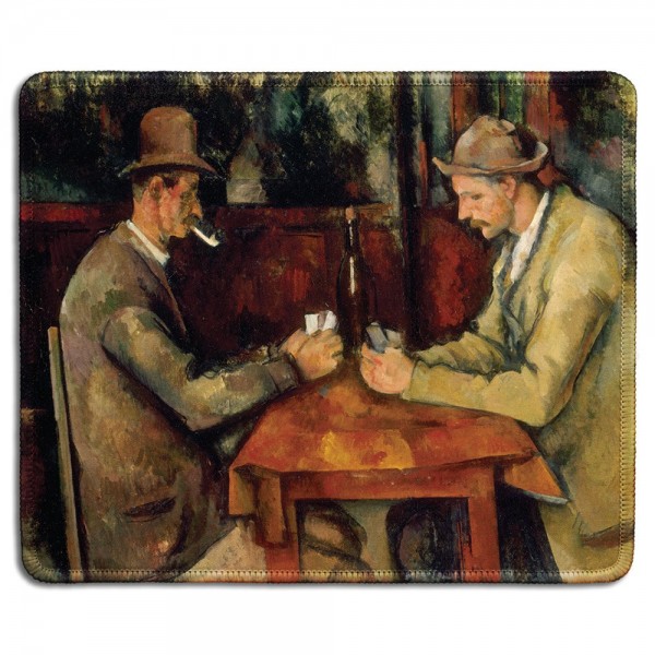 가성비갑 dealzEpic-아트 마우스 패드-Paul Cezanne의 1892 년 카드 플레이어의 유명한 미술 그림이있는 천연 고무 마우스 패드-스티 추천합니다