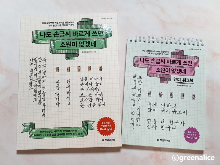  악필교정부터 펜글씨까지 손글씨를 잘 쓰고 싶어 책을 샀어요!