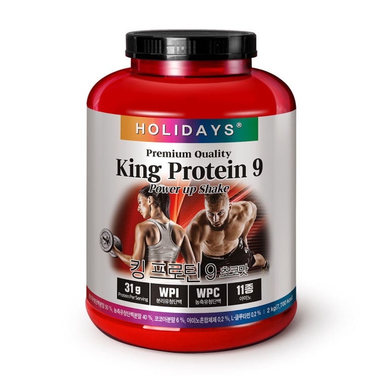 인기 많은 홀리데이즈 킹 프로틴 9 고단백 파워업 쉐이크 헬스보충제 초코맛, 2kg, 1개 추천합니다 인기 많은 홀리데이즈 킹 프로틴 9 고단백 파워업 쉐이크 헬스보충제 초코맛, 2kg, 1개 추천합니다