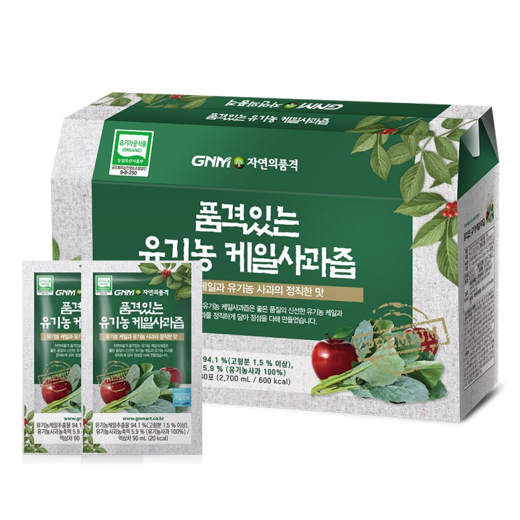 인기있는 GNM자연의품격 품격있는 유기농 케일사과즙, 90ml, 30개입 ···