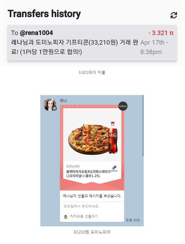  파이 코인(Pi coin), 국내 거래 실제 사례, 1파이=10,000원