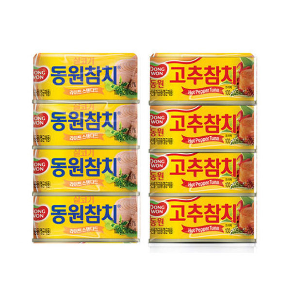 후기가 정말 좋은 동원F&B 동원살코기100g(4캔)+동원고추참치100g(4캔), 1세트 추천합니다