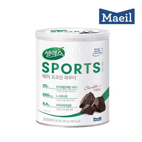 당신만 모르는 매일유업 셀렉스스포츠 웨이프로틴 초콜릿, 627g, 3통 좋아요 당신만 모르는 매일유업 셀렉스스포츠 웨이프로틴 초콜릿, 627g, 3통 좋아요