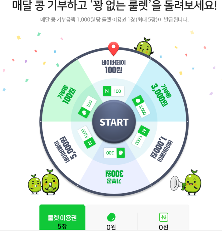  [일상] 해피빈 룰렛 돌리기!
