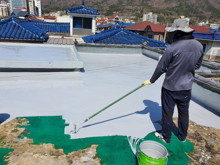  창원방수 아파트 주택 빌라 옥상 페인트 사용법 2일차 faet. 진해방수