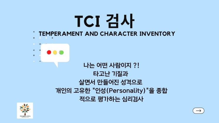  비대면 온라인으로 하는 TCI 기질 및 성격검사