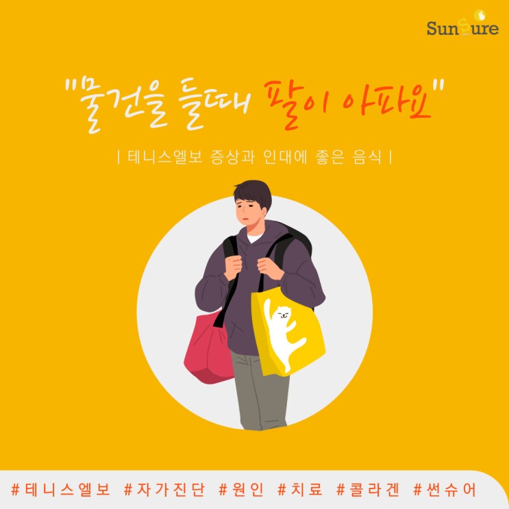  "물건을 들 때 팔이 아파요" 테니스엘보 증상과 테니스엘보에 좋은 음식