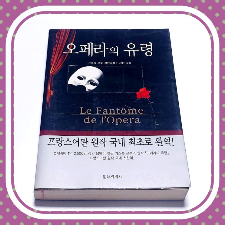  비틀어진 로맨스 소설 오페라의 유령 줄거리 및 서평