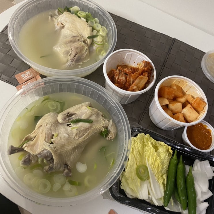  양재시민의숲 맛집 소문난 삼계탕 배달의 민족 추천 후기