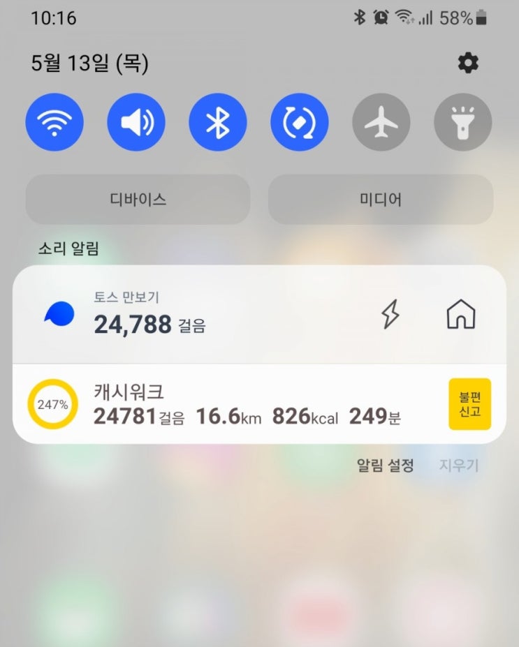  만보걷기D+16