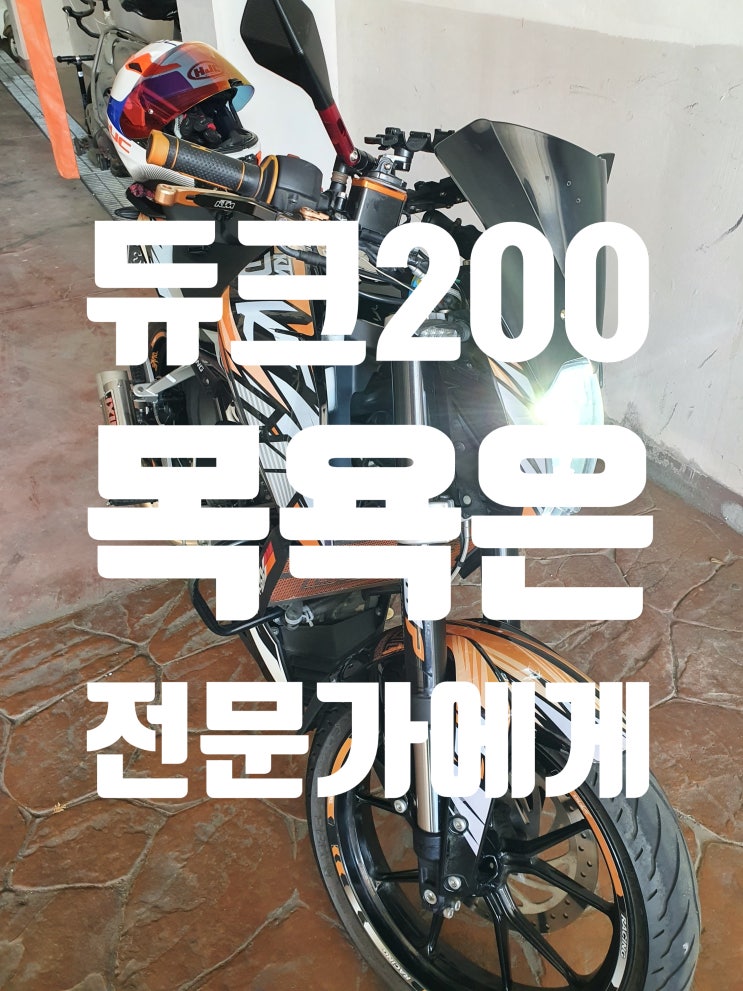  듀크200 목욕은 전문가에게