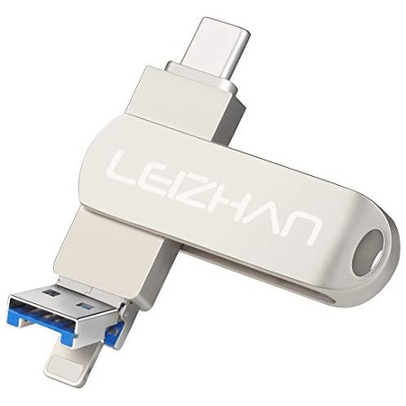 가성비 뛰어난 49094 Leizhan 256GB 플래쉬 드라이브 for 아이폰 외장 Storage 메모리 3 in 1 for iOSType-CUSB 플래쉬, 256GB_One C
