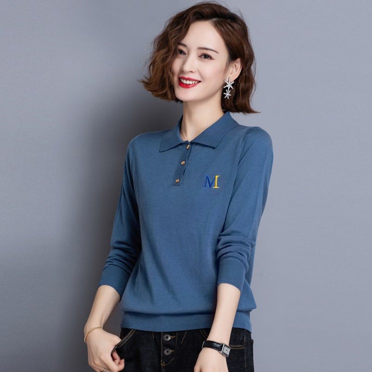 당신만 모르는 POLO 넥니트 여성 긴 소매 봄가을 와이드 루즈핏 카라넥 스웨터 얇은 선옷이너티셔츠 ··· 당신만 모르는 POLO 넥니트 여성 긴 소매 봄가을 와이드 루즈핏 카라넥 스웨터 얇은 선옷이너티셔츠 ···