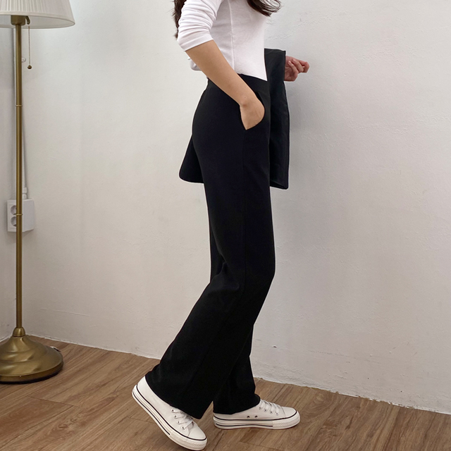  가성비갑 가비진 여성용 롱기장 일자핏 밴딩팬츠 추천합니다