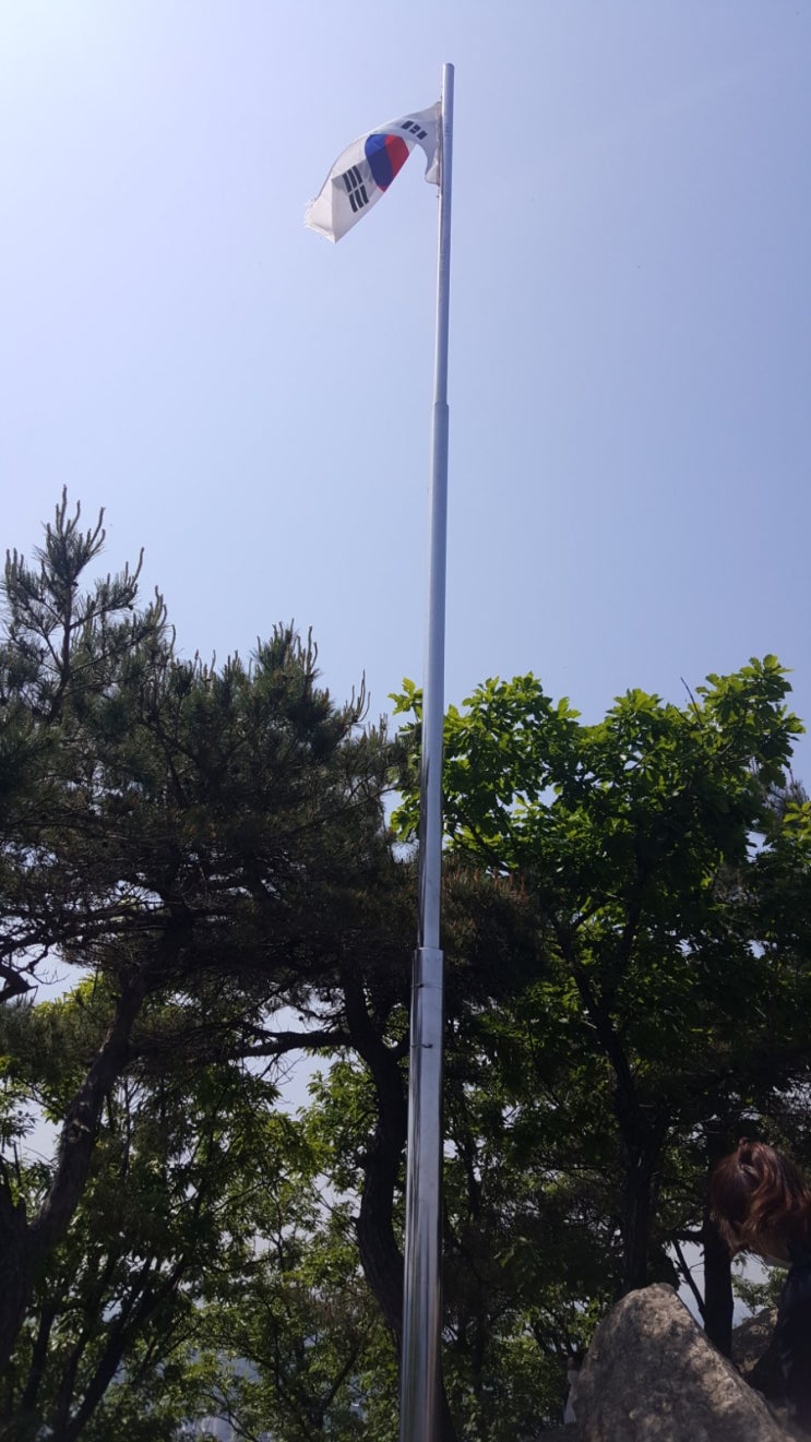  모락산 등반 하산길 (국기봉 --> 모락산 전망대 )