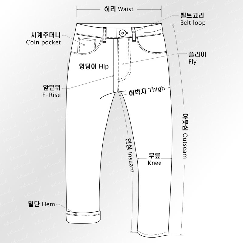 Jeans 바지의 용어 정리 : 네이버 블로그