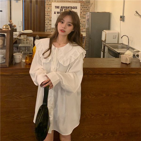 가성비갑 안나리야 오버핏 빅사이즈 프릴 빅 카라 리본 롱 블라우스 SY 추천합니다 가성비갑 안나리야 오버핏 빅사이즈 프릴 빅 카라 리본 롱 블라우스 SY 추천합니다