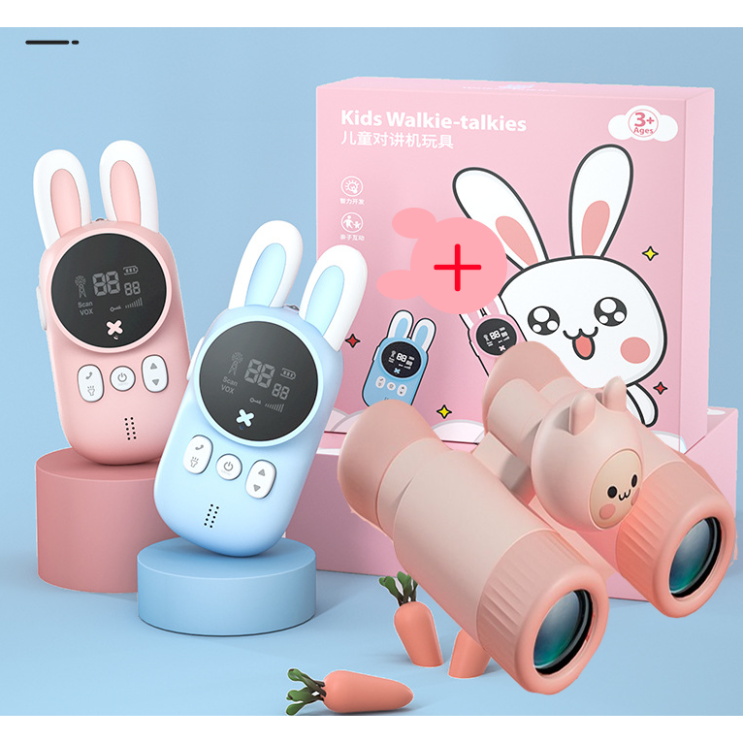 가성비 좋은 KOOOL 미니 토끼 무전기 세트 워키토키/핑크+블루 2개입+망원경, 배터리 미포함, 핑크+블루+핑크 망원경 추천합니다 가성비 좋은 KOOOL 미니 토끼 무전기 세트 워키토키/핑크+블루 2개입+망원경, 배터리 미포함, 핑크+블루+핑크 망원경 추천합니다