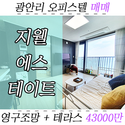 광안리 오션뷰 지웰에스테이트 오피스텔 매매, 테라스있는 전면투룸 광안리 오션뷰 지웰에스테이트 오피스텔 매매, 테라스있는 전면투룸