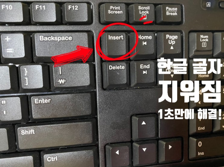  한글 글자 지워짐 터치 한번이면 해결
