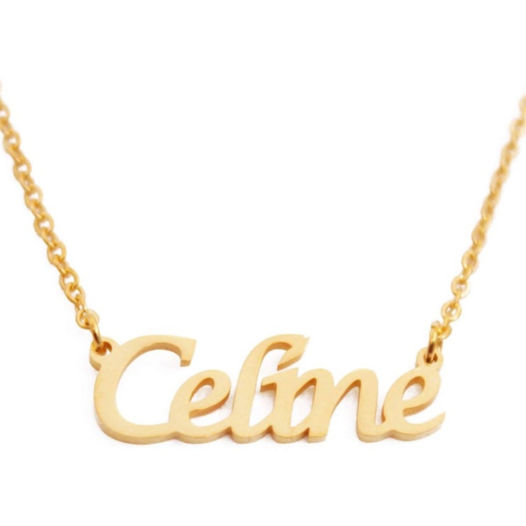 인기 급상승인 CELINE 맞춤형 이름 목걸이-18ct 금도금 추천합니다