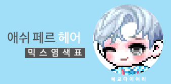  [KMS 캐시] 메이플스토리 애쉬 페르 헤어 일반 믹스염색표(믹염)