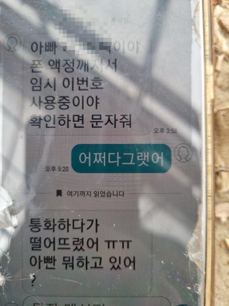  다들 보이스피싱문자 조심하세요!!