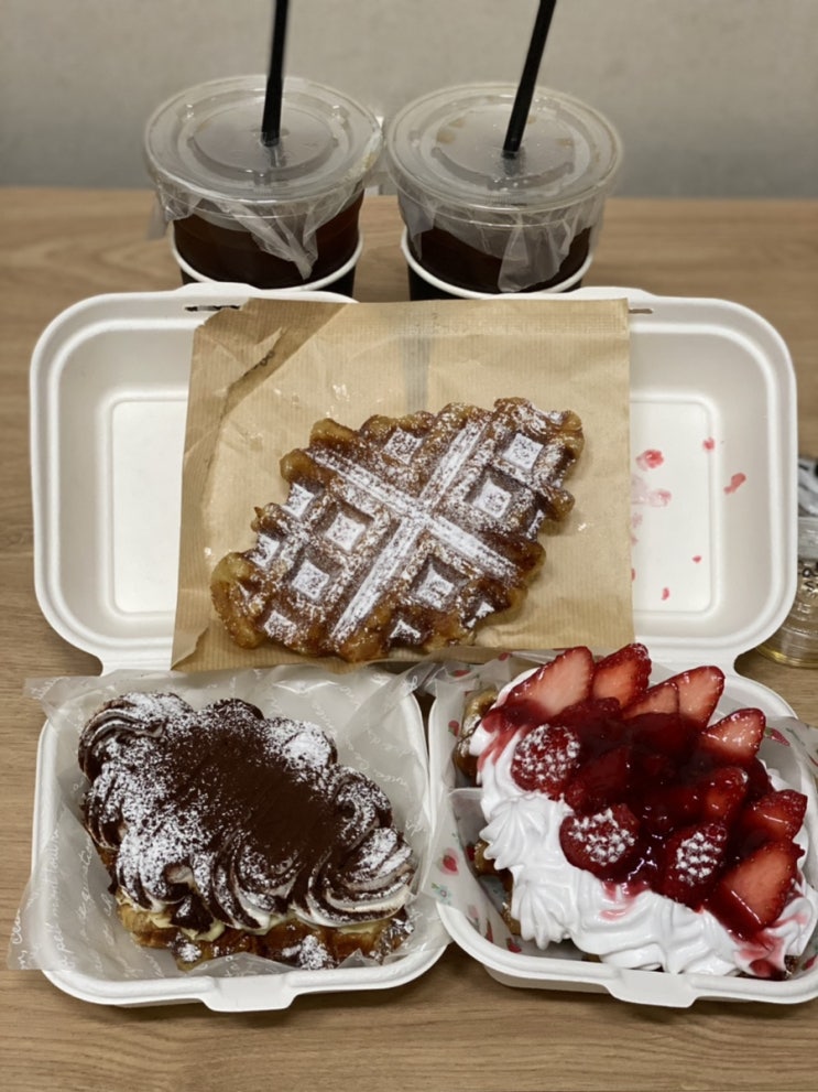  [연수동카페]스트레스 받을땐 당충전 크로플 맛집 크로플마을 배달후기